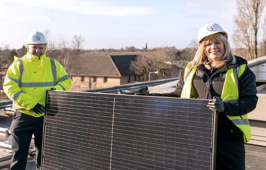 Cllr Powell, pictured with IED Installations Director Ian Dolan